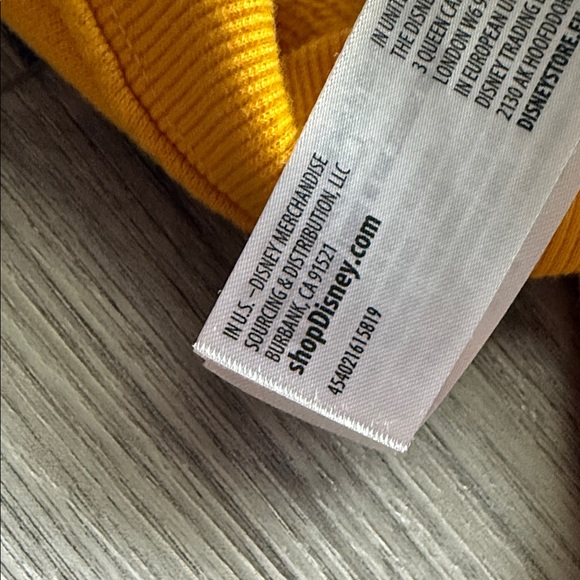 Disney Yellow Mickey Mouse Sweatshirt Size 7/8 - Picture 4 of 5